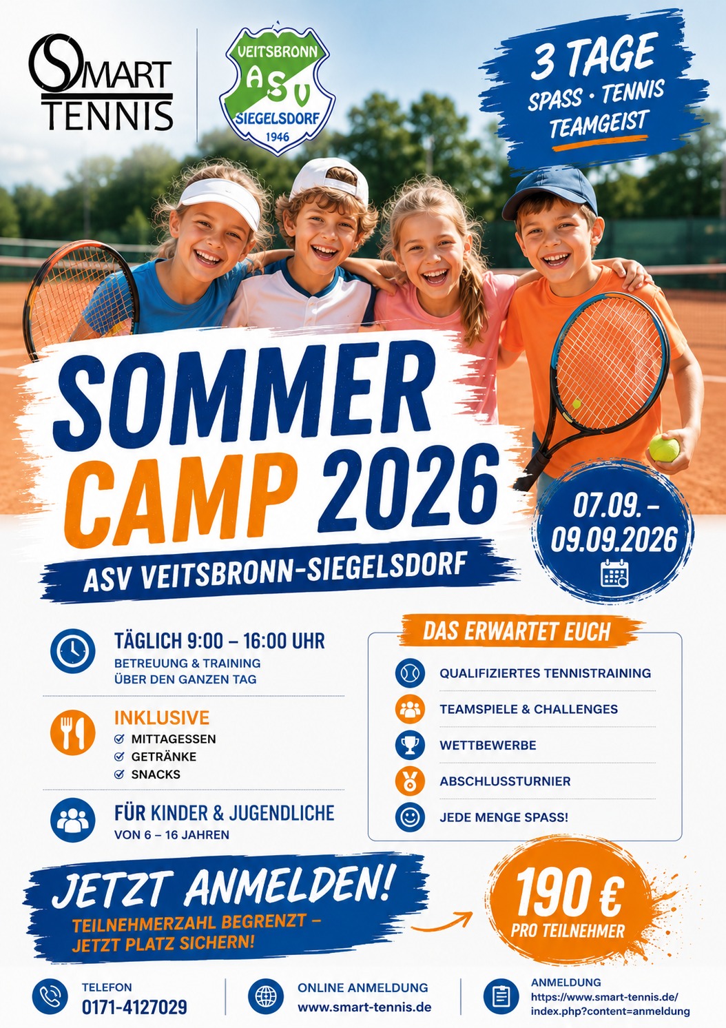 Sommerferien 2026 Tenniscamp